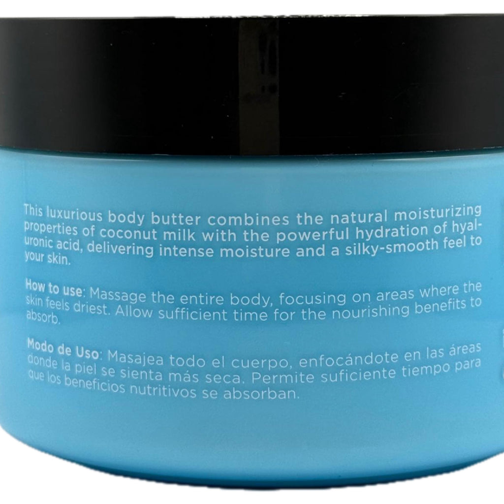 L LUSETA Coconut Milk & Hyaluronic Acid Body Butter – Hydrating, Non-Greasy Moisturizer, 16.9 oz
