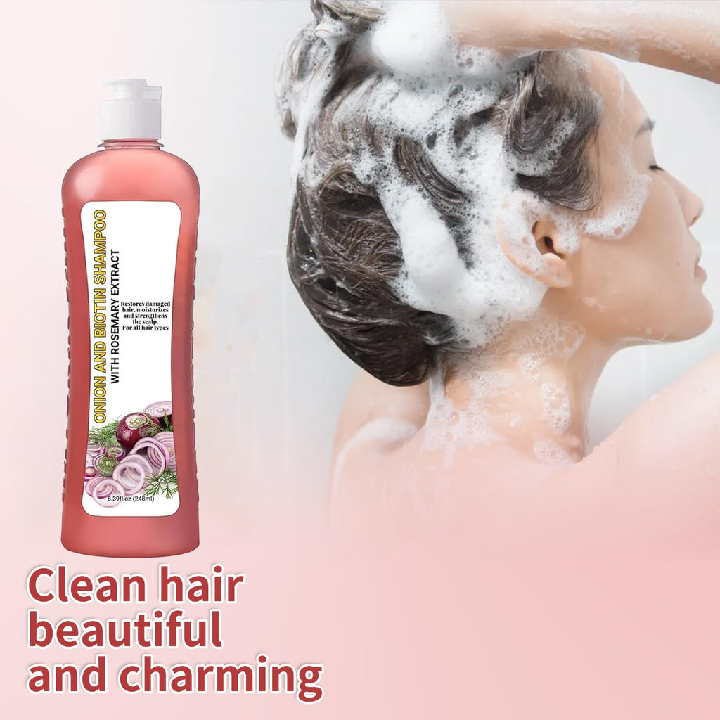 LMDGDS Onion Biotin & Rosemary Shampoo – Soft Hair, Shine & Thinning Hair Support