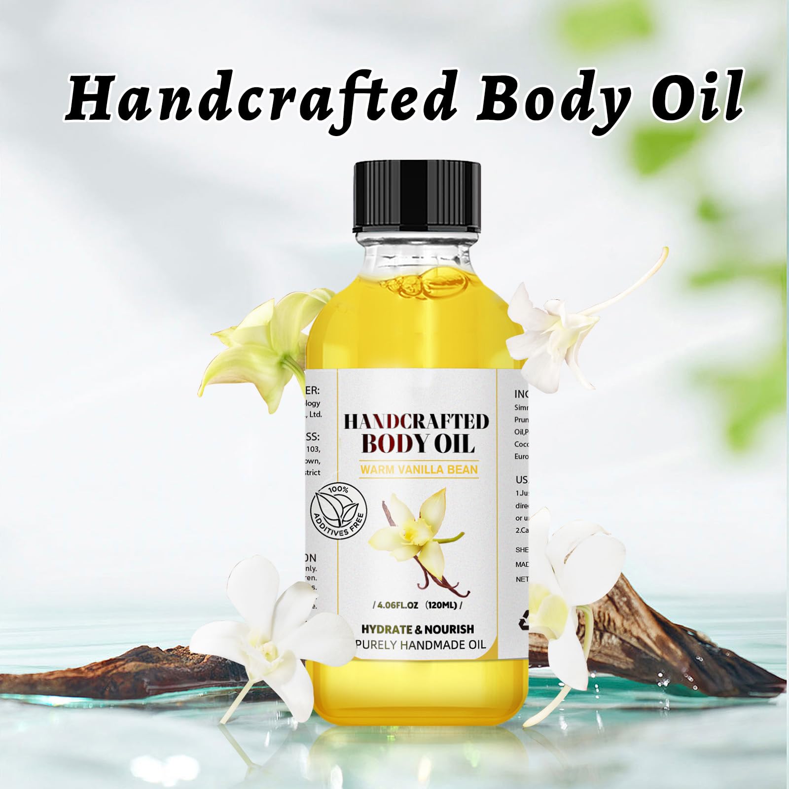 LMDGDS Vanilla Body Oil 2-Pack – Long-Lasting Vanilla Scent, Non-Greasy & Fast Absorbing