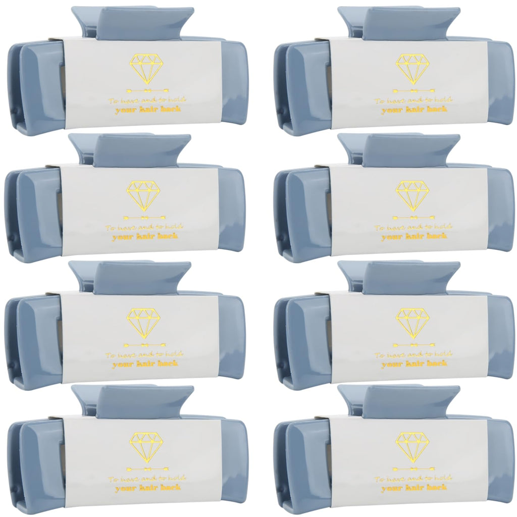 Loanzeg 8pcs Bridesmaid Hair Claw Clips - 4.1 Inch Square Set, Bridal Shower Gifts