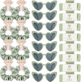 Loanzeg Bridesmaid Scrunchies & Hair Clips Set – 24pc Sage Green Bridal Party Gifts