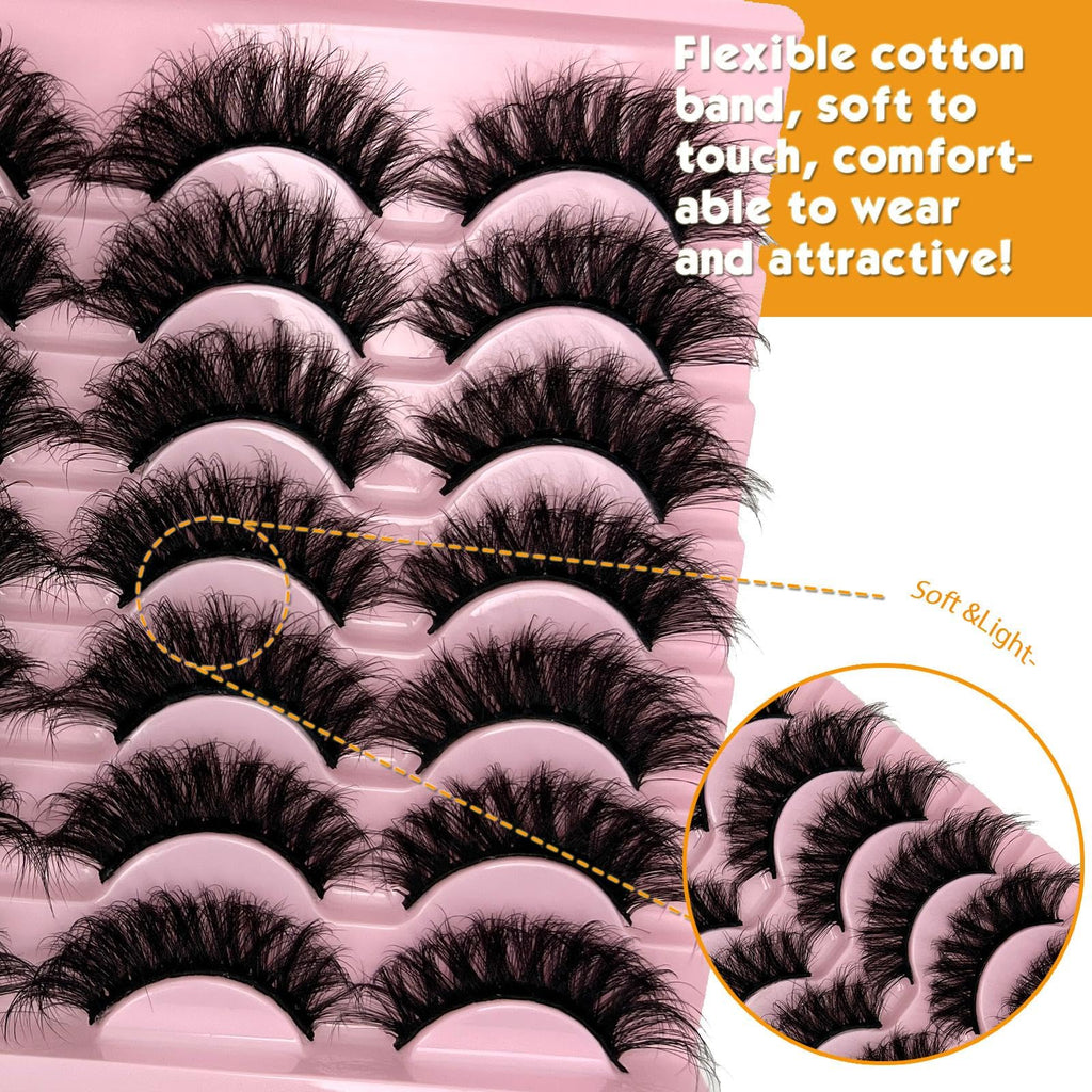 loladook Strip Lashes Mink Dramatic Long 5D – 20mm Wispy D-Curl Bulk Pack (M39)