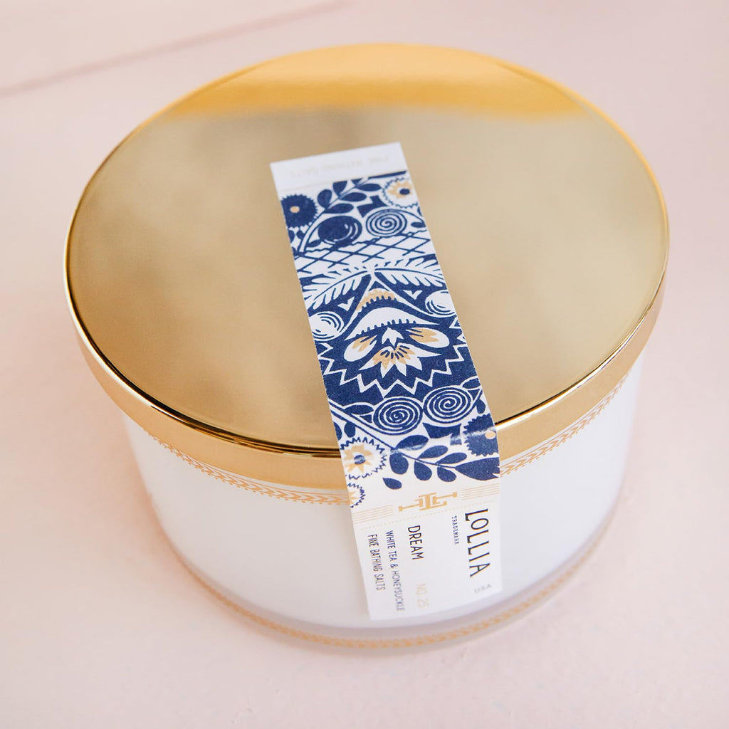 LOLLIA Dream Bath Salt – Luxurious Linden, White Tea & Honeysuckle Fragrance