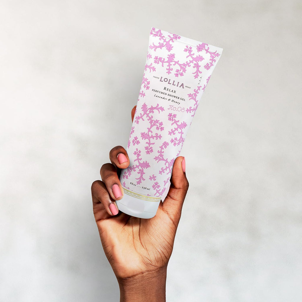 LOLLIA Relax Shower Gel – Lavender & Honey, Moisturizing Body Wash