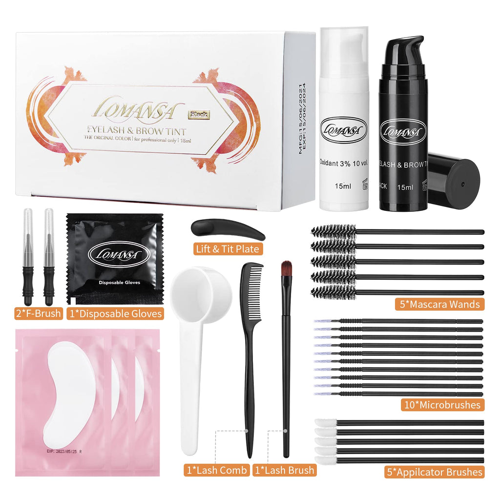 Lomansa Black Eyelash Color Kit — DIY Lash & Brow Color (15ml)