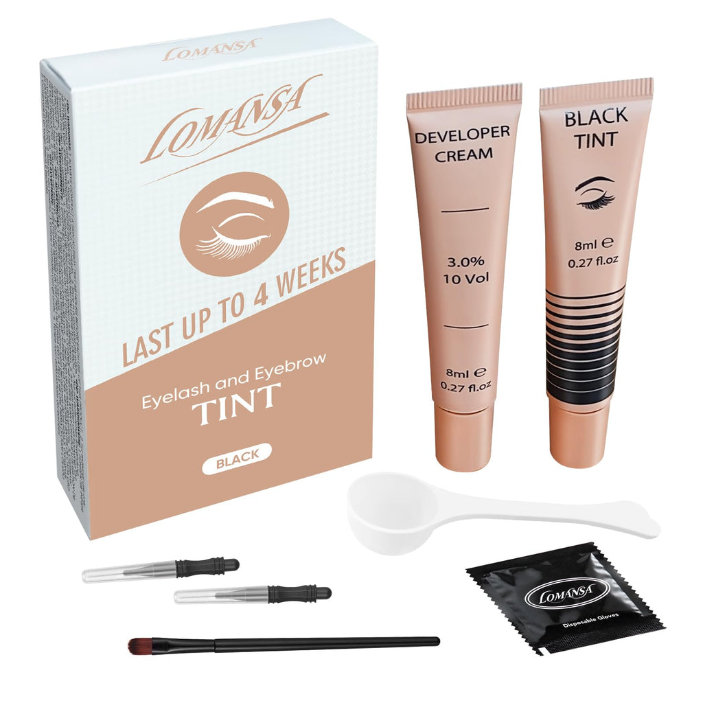 Lomansa Lash Tint Kit — Instant Lash & Brow Tint, Natural Look, Up to 4 Weeks, At-Home Salon Quality