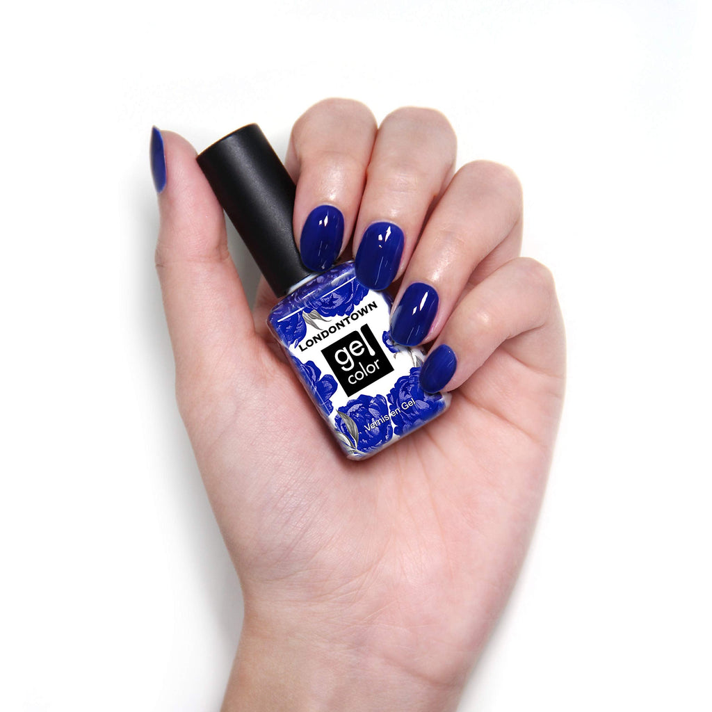 LONDONTOWN UV/LED Gel Nail Polish in Royal Blue (Cocktail Hour) – Long-Lasting, Chip-Resistant, High Shine