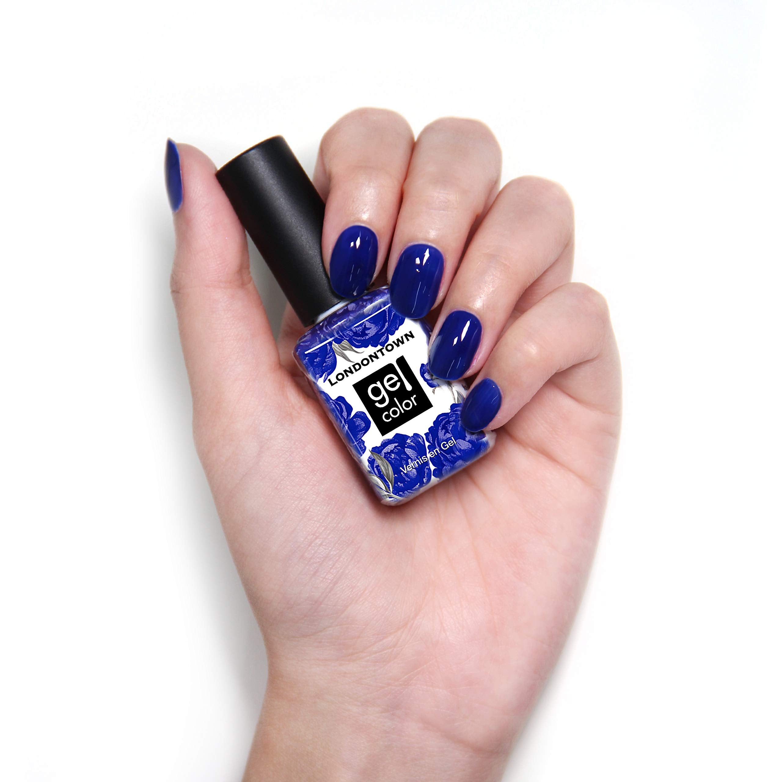 LONDONTOWN UV/LED Gel Nail Polish in Royal Blue (Cocktail Hour) – Long-Lasting, Chip-Resistant, High Shine