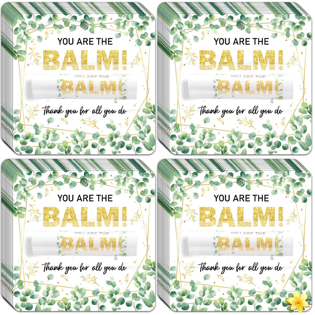 Lonfliness 50 Pack Christmas Lip Balm Gifts – You Are The Balm, Eucalyptus Leaves