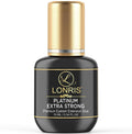LONRIS Platinum Extra Strong Lash Glue – 8-9 Weeks Retention, 0.5-1s Dry, Black Adhesive 10ml | Professional Lash Extensions