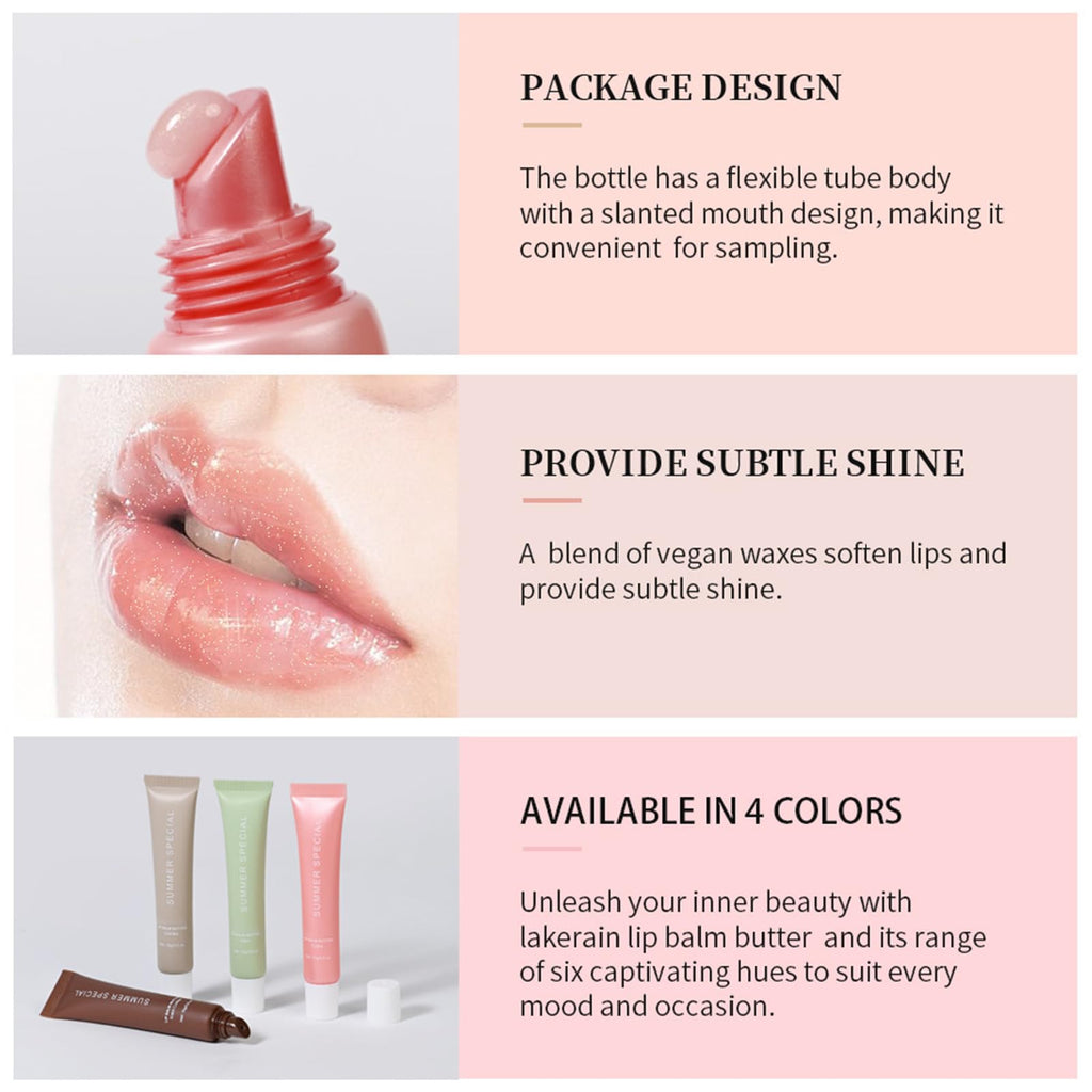 Loobexery 4 Pcs Summer Special Lip Butter Balm – Hydrating Natural Lip Care
