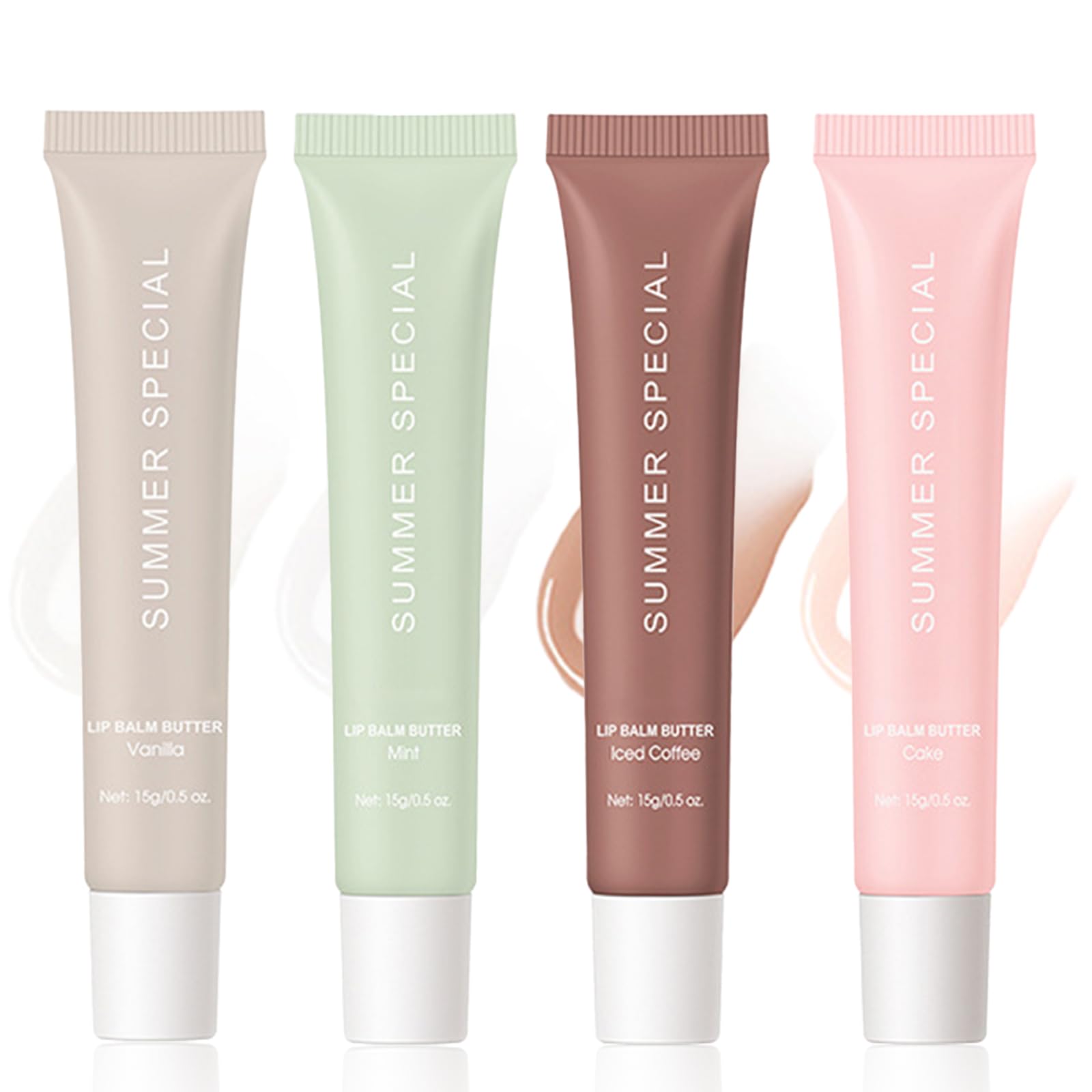 Loobexery 4 Pcs Summer Special Lip Butter Balm – Hydrating Natural Lip Care