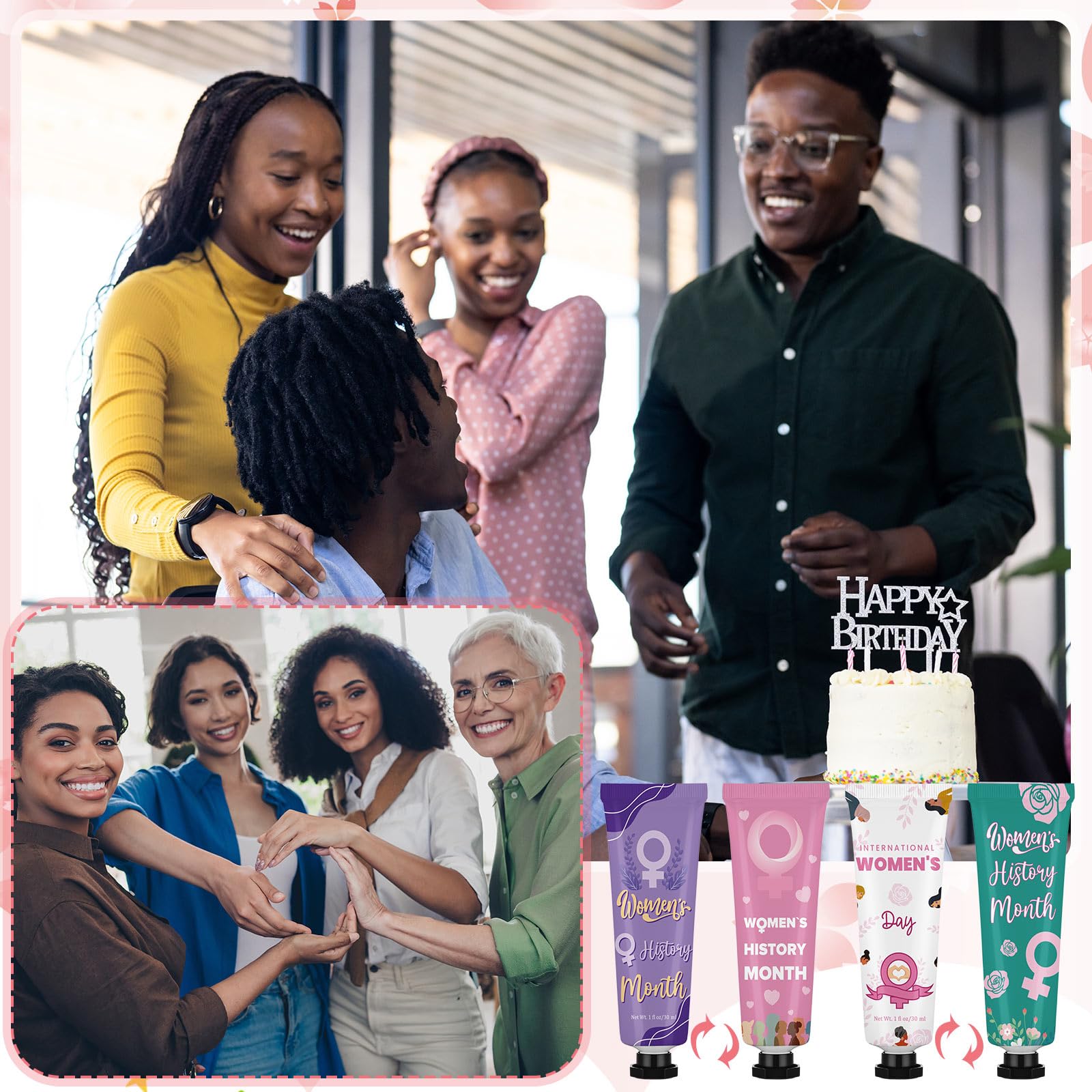 Loopeer 48-Piece Womens History Month Hand Cream Gift Set Bulk Travel-Size 30ml