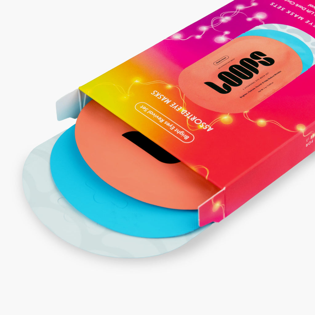 LOOPS Hydrating Hydrogel Eye Masks KIT-Red – Refresh Under-Eyes