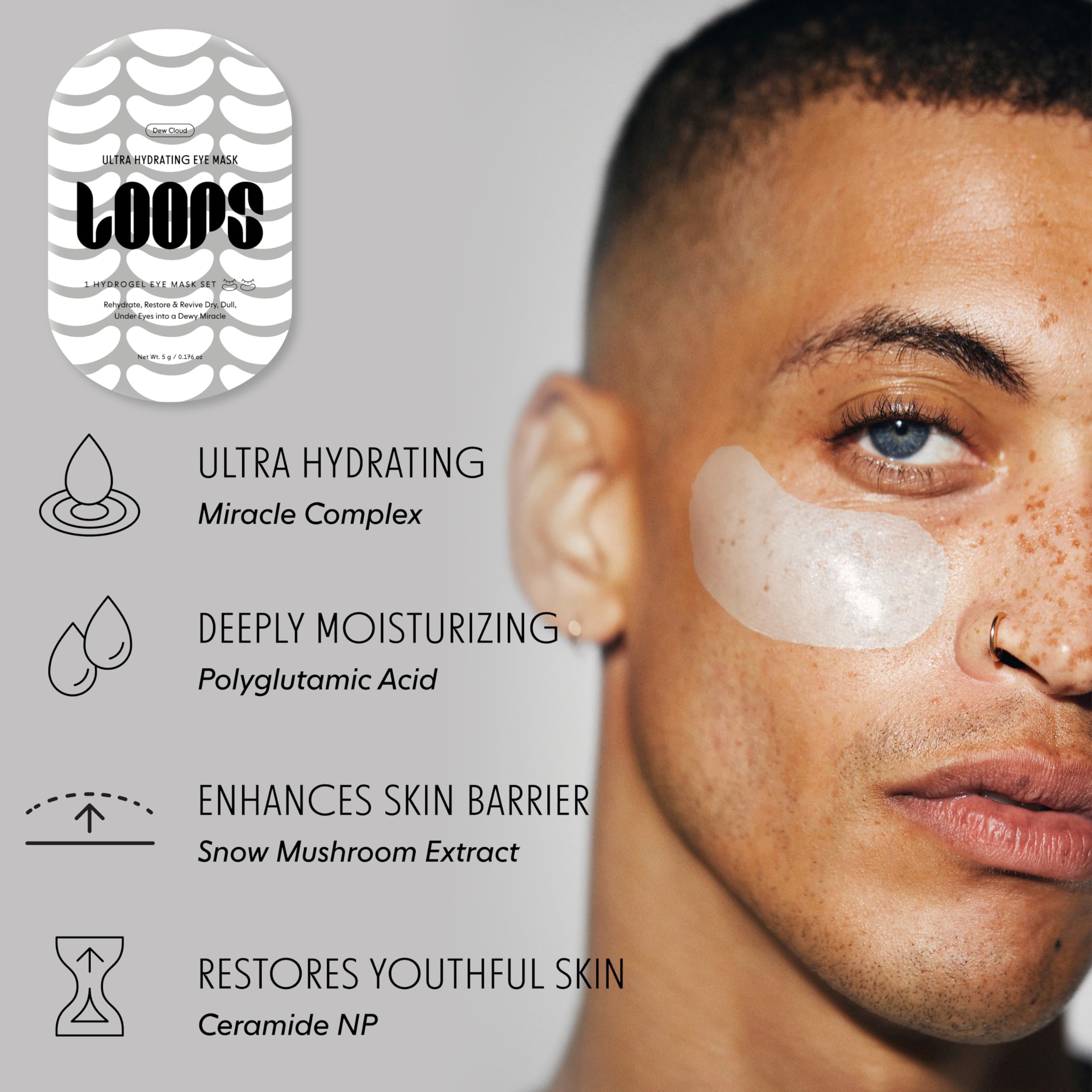 LOOPS Hydrating Hydrogel Eye Masks KIT-Red – Refresh Under-Eyes