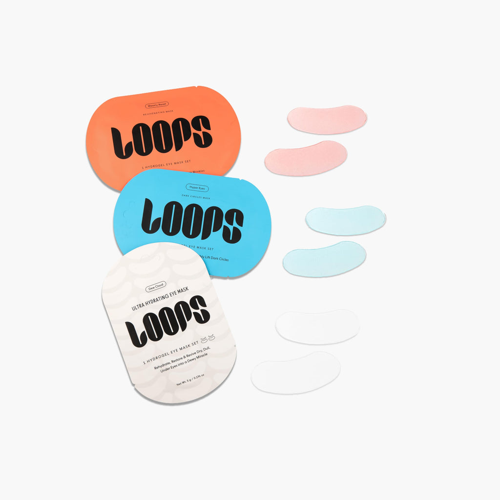 LOOPS Hydrating Hydrogel Eye Masks KIT-Red – Refresh Under-Eyes