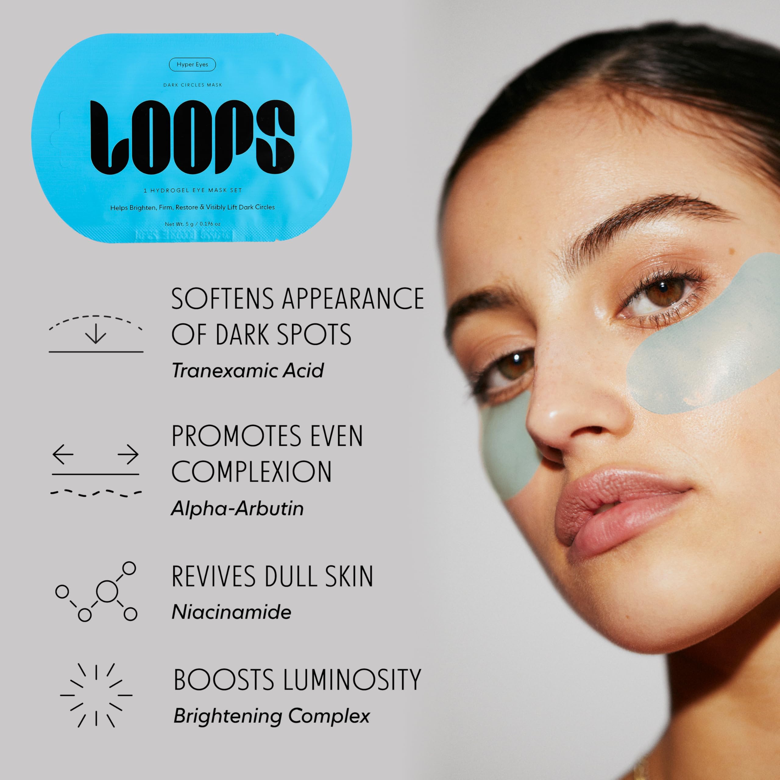 LOOPS Hydrating Hydrogel Eye Masks KIT-Red – Refresh Under-Eyes