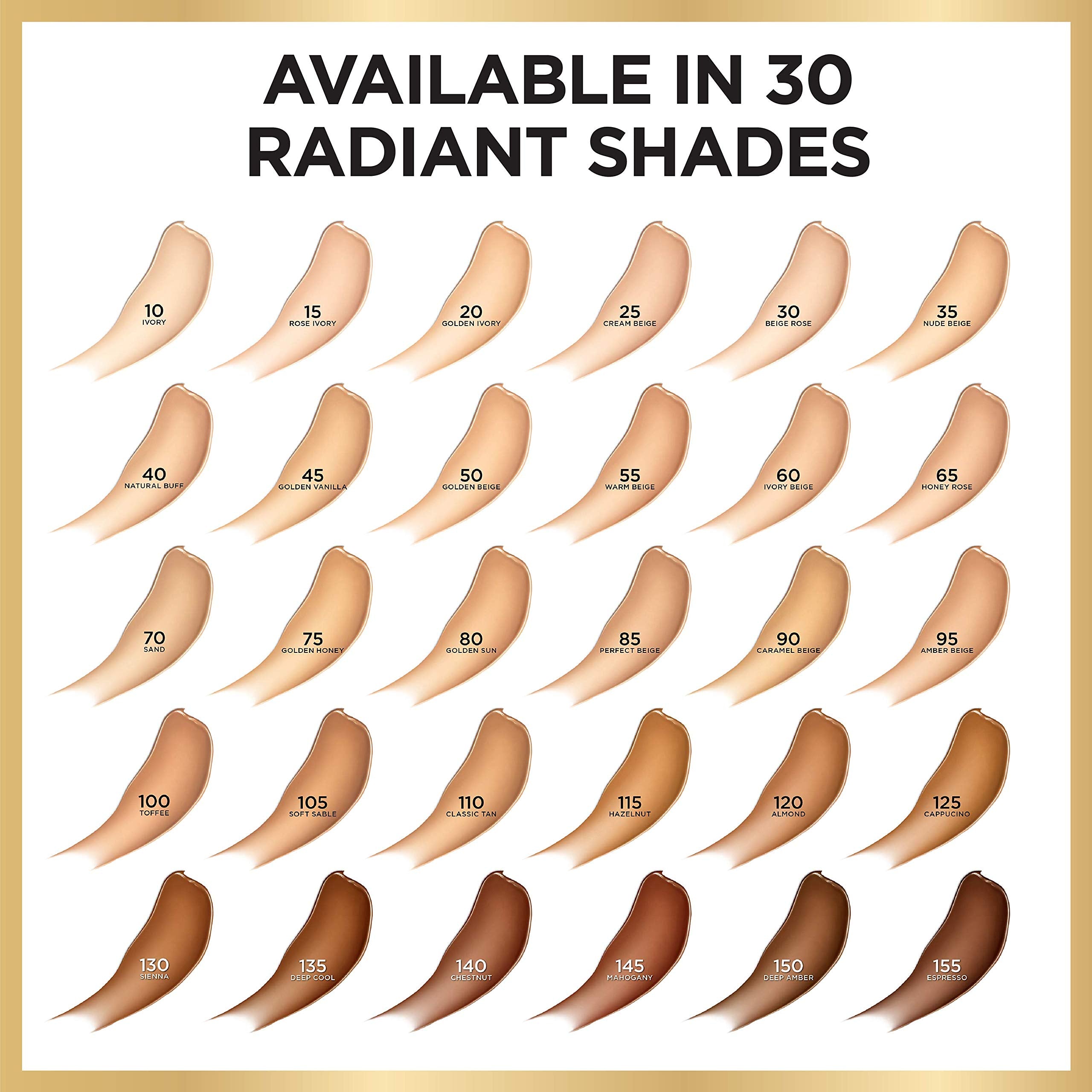 L'Oreal Paris Age Perfect Radiant Serum Foundation SPF 50 – Beige Rose, 1 fl oz