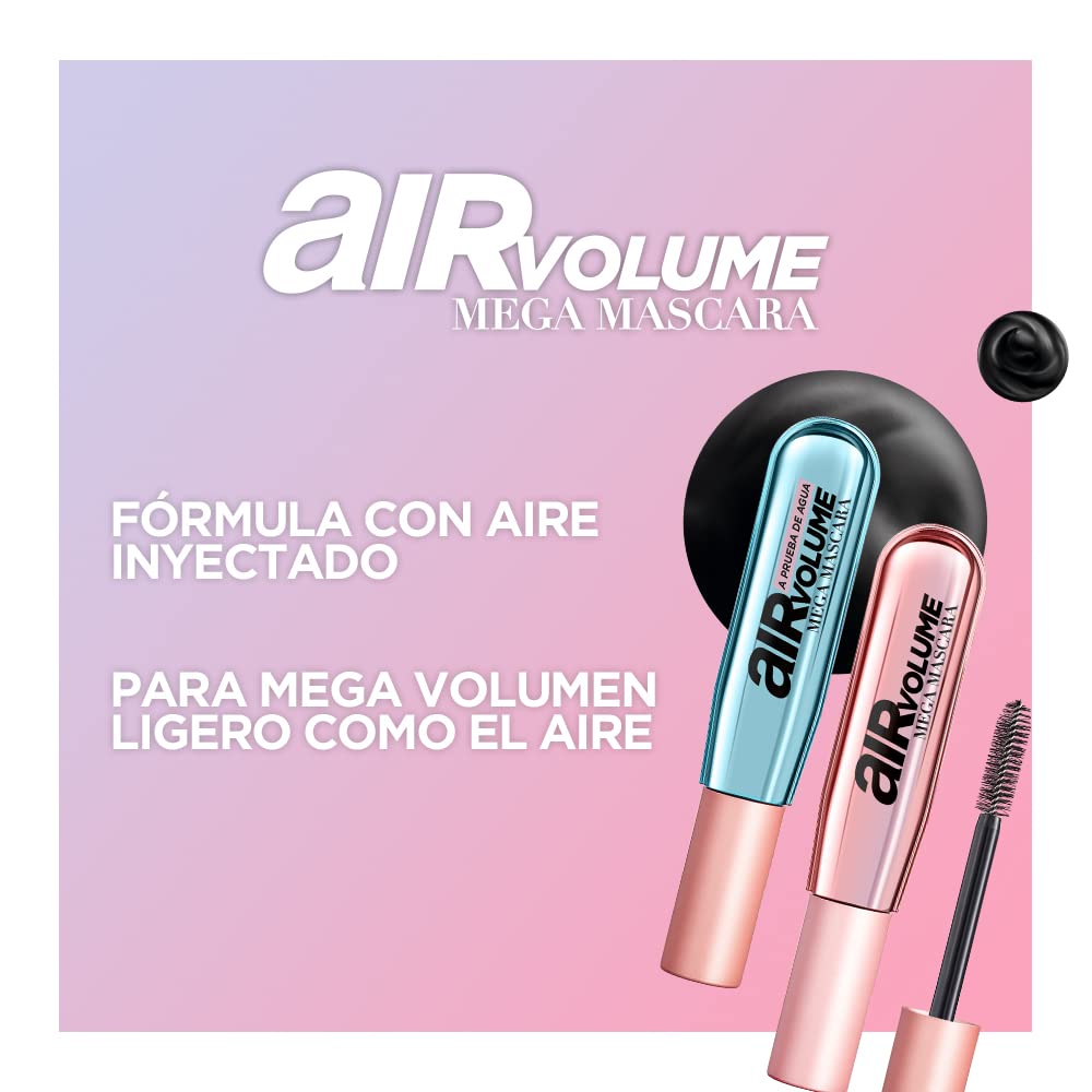 L'Oreal Paris Air Volume Mega Mascara – Lightweight, Long-Lasting Mega Volume Mascara (0.3 fl oz)