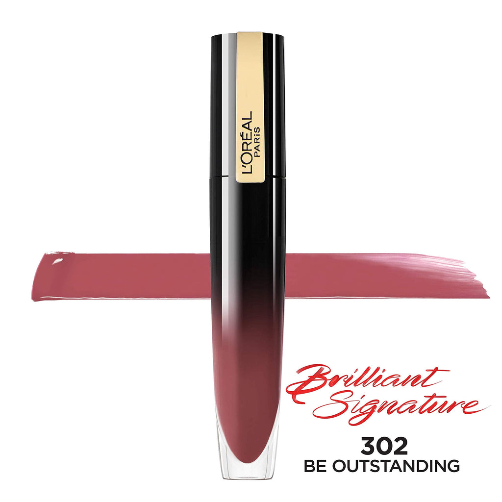 L'Oreal Paris Brilliant Signature Shiny Lip Stain Lipstick – Be Outstanding, 0.21 Fl Oz