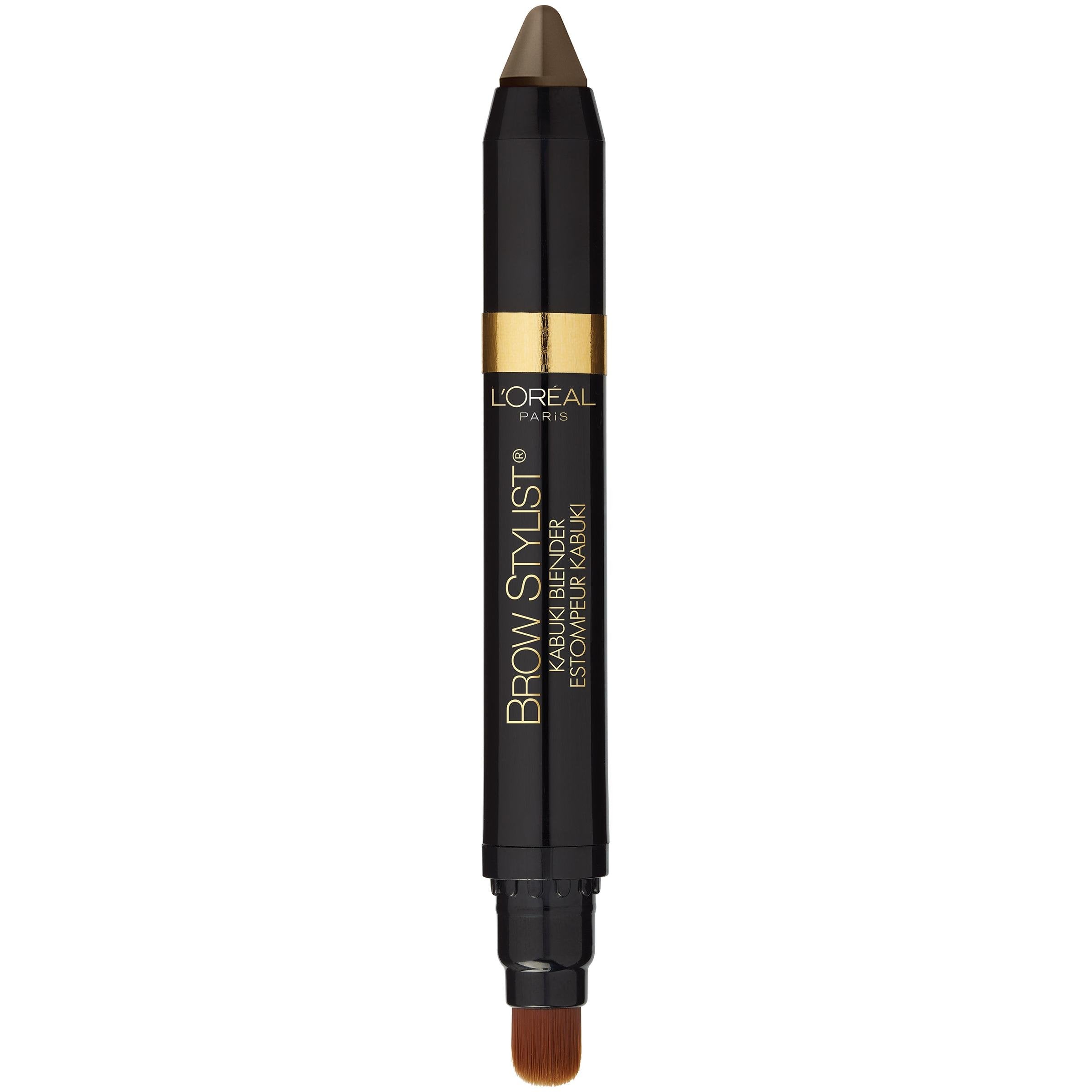 L'Oreal Paris Brow Stylist Kabuki Blender Brow Crayon, Blonde, 0.05 oz