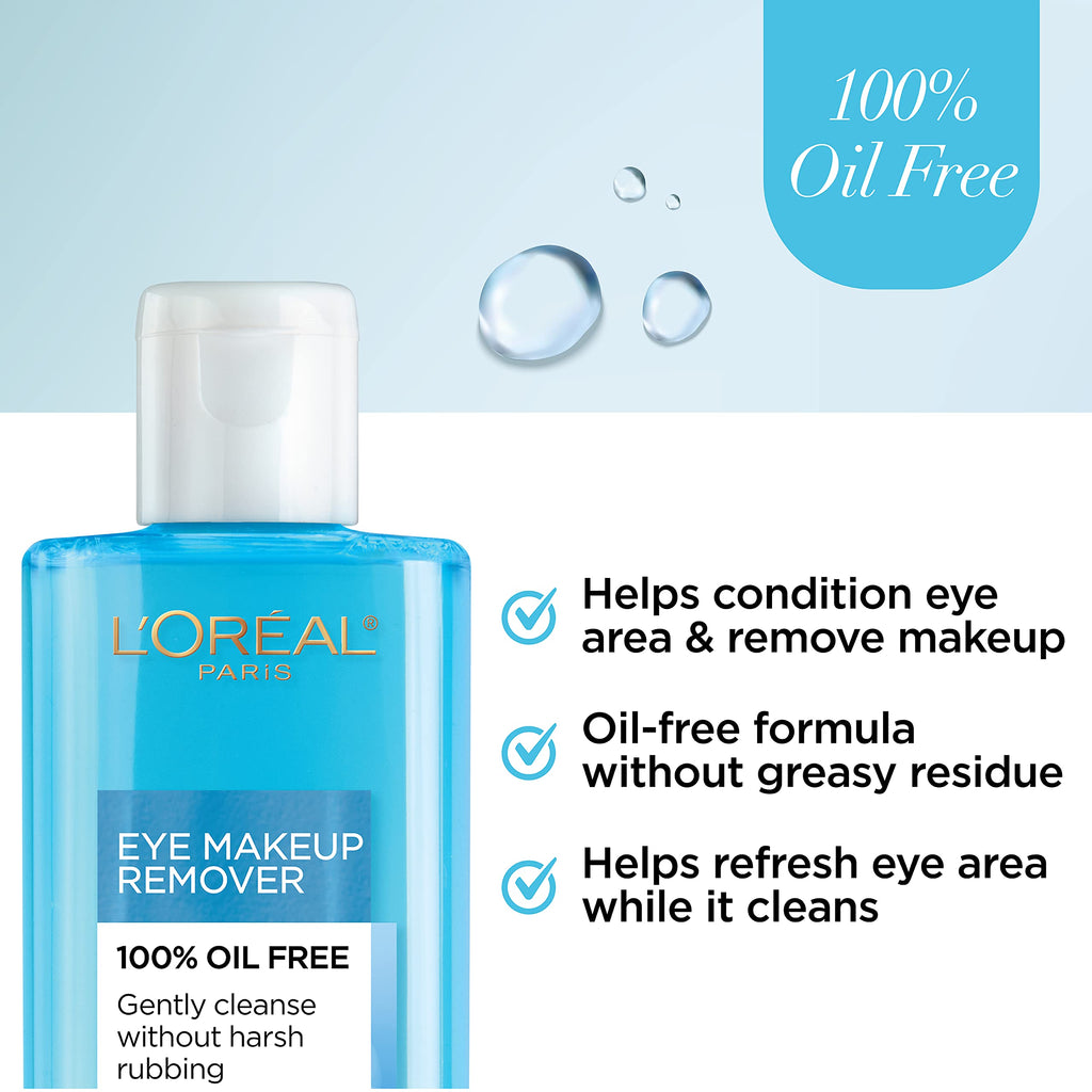 L'Oreal Paris Clean Artiste Oil Free Eye Makeup Remover – 2 Count