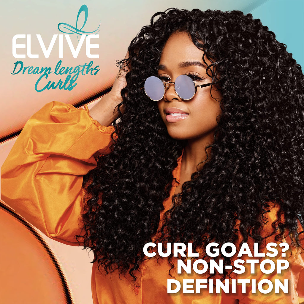 L'Oreal Paris Elvive Dream Lengths Curls Micellar Shampoo – No Build-Up, Hyaluronic Acid & Castor Oil | 2-Pack 33.8 fl oz