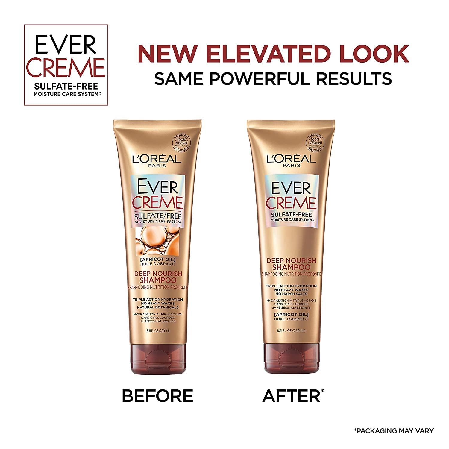 L'Oreal Paris EverCreme Deep Nourish Shampoo – Sulfate-Free, 8.5 oz x 2