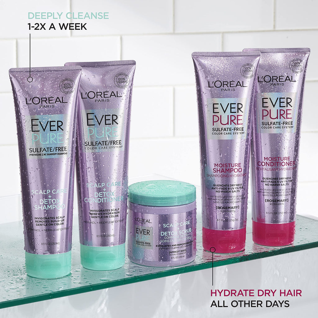 L'Oreal Paris EverPure Scalp Care + Detox Sulfate-Free Conditioner for Color-Treated Hair