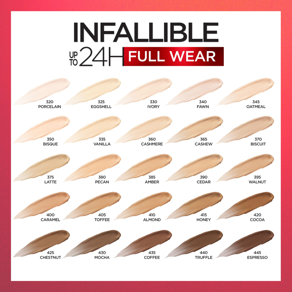 L'Oreal Paris Infallible Full Wear Waterproof Matte Concealer - Full Coverage Cocoa, 0.33 oz