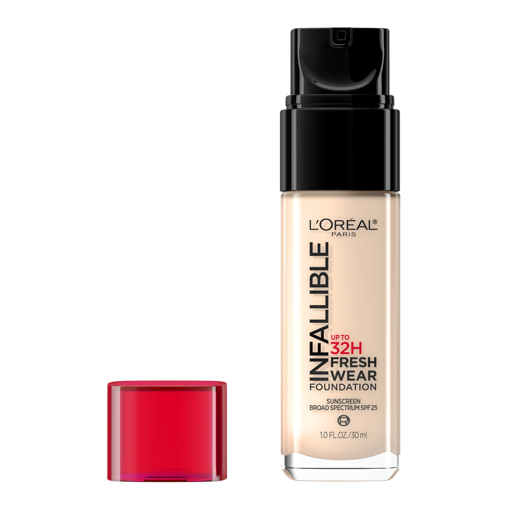 L'Oreal Paris Infallible Fresh Wear Foundation – Lightweight, Up to 24 Hour Wear, Pearl 400, 1 Fl Oz (Packaging May Vary)