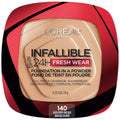 L'Oreal Paris Infallible Fresh Wear Foundation in Powder – Up to 24H Wear, Waterproof, Golden Beige, 0.31 oz
