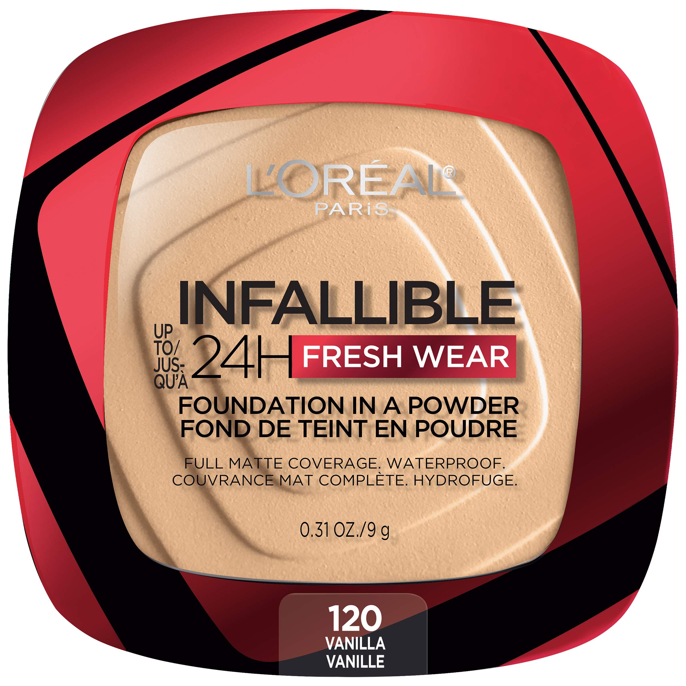 L'Oreal Paris Infallible Fresh Wear Foundation Powder – Up to 24H Matte, Waterproof, Vanilla