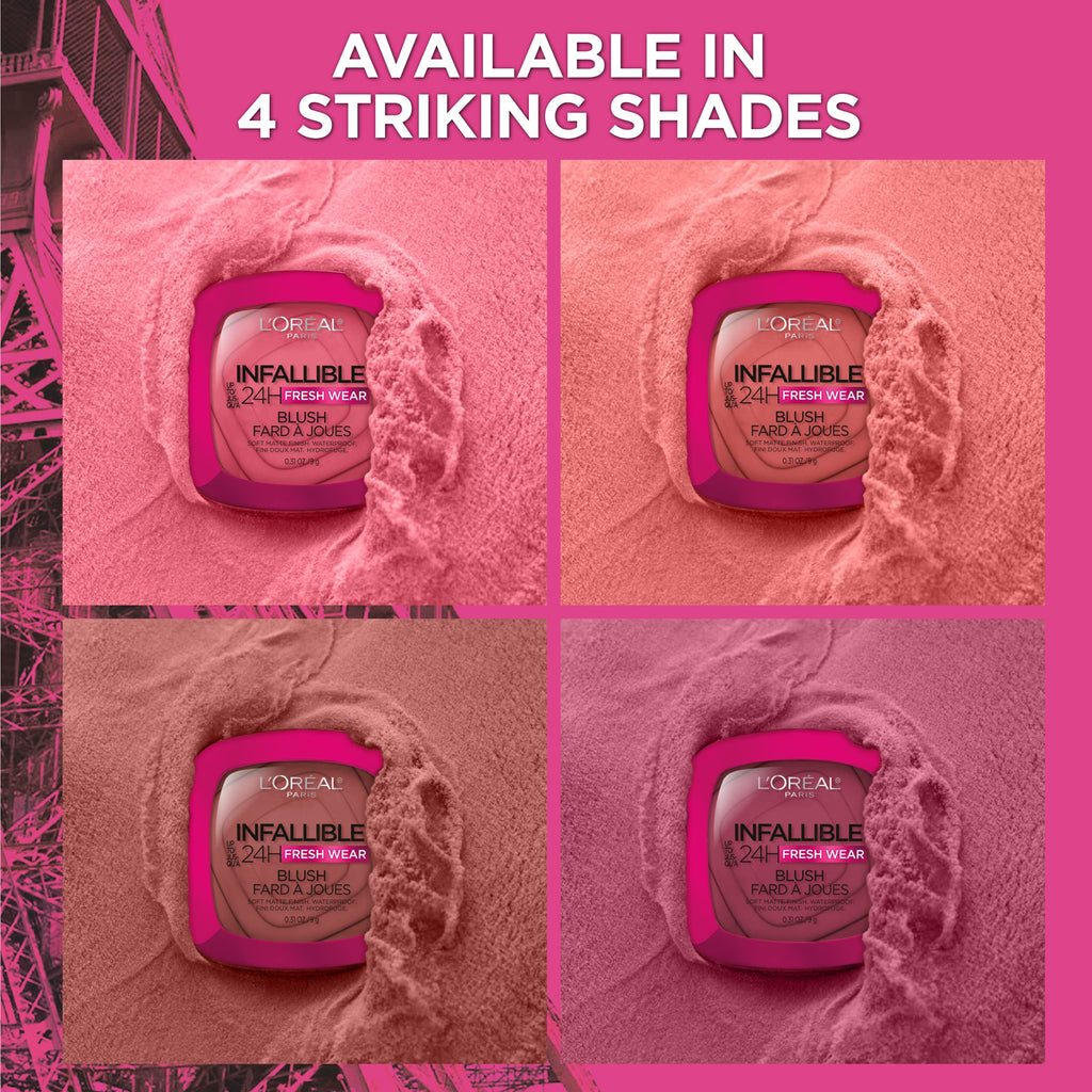 L’Oréal Paris Infallible Soft Matte Blush – Fearless Coral 05, 0.31 oz | 24H Wear