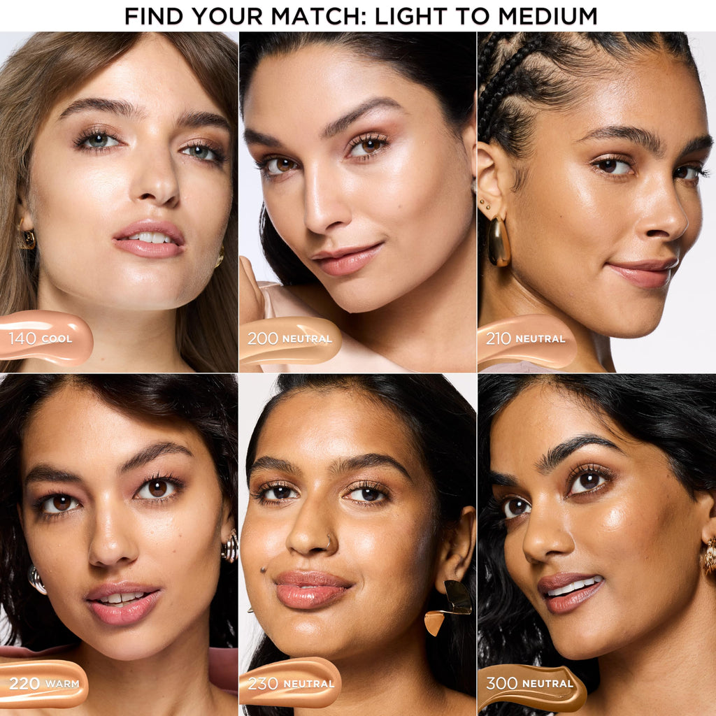L'Oreal Paris Lumi Le Glow Skin Tint – Lightweight Water-Based Tint with Foundation-Like Coverage (Warm 220, 0.85 fl oz)
