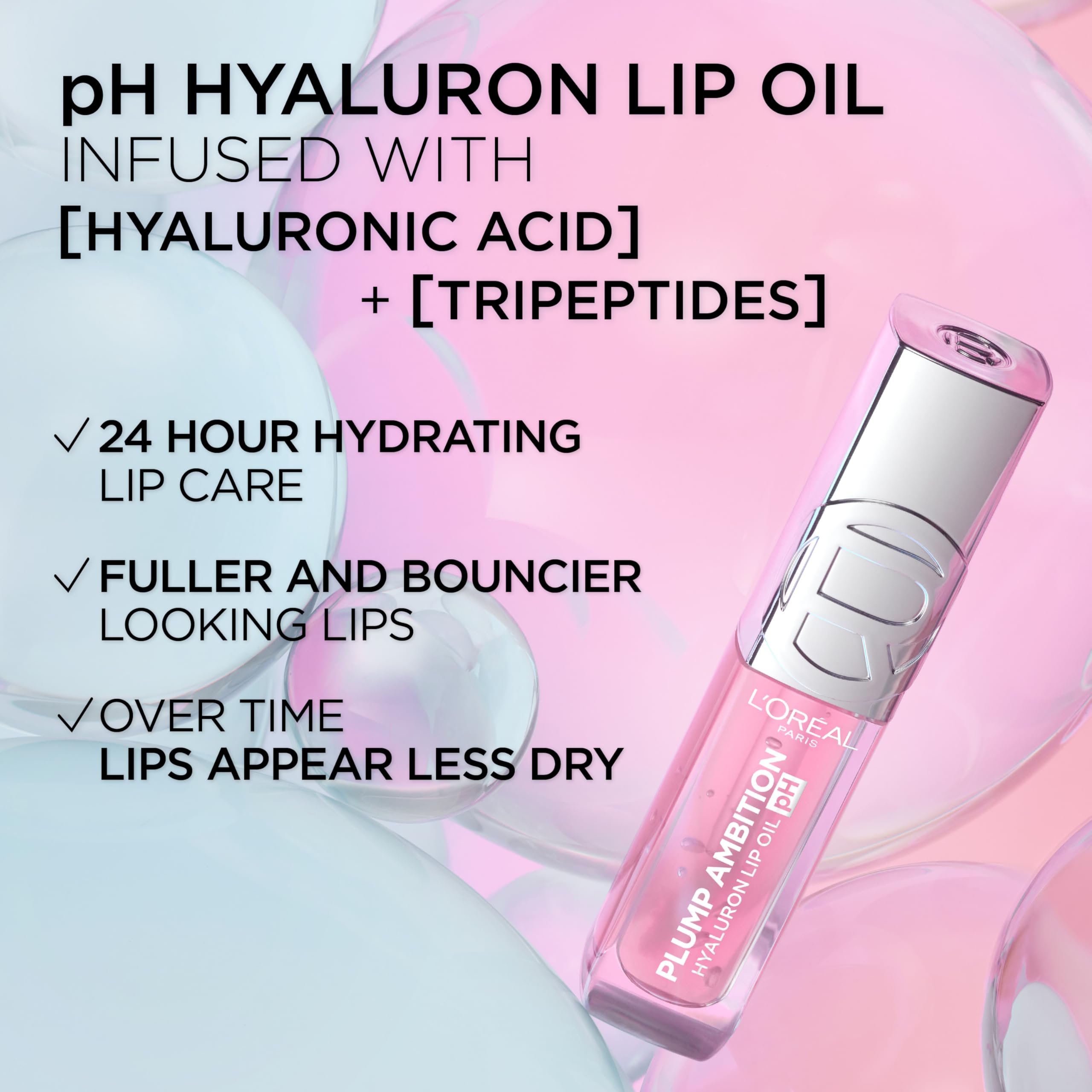 L'Oreal Paris Plump Ambition pH Hyaluron Lip Oil – Color Shifting Lip Tint 010
