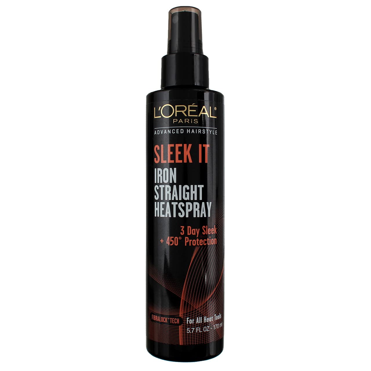 L'Oreal Paris Sleek It Iron Heatspray – 2-Pack, 450 Degree Protection, 3-Day Sleek