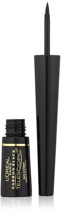 L'Oreal Paris Telescopic Precision Liquid Eyeliner - Carbon Black, 0.08 oz | Smudge-Proof & Long-Lasting
