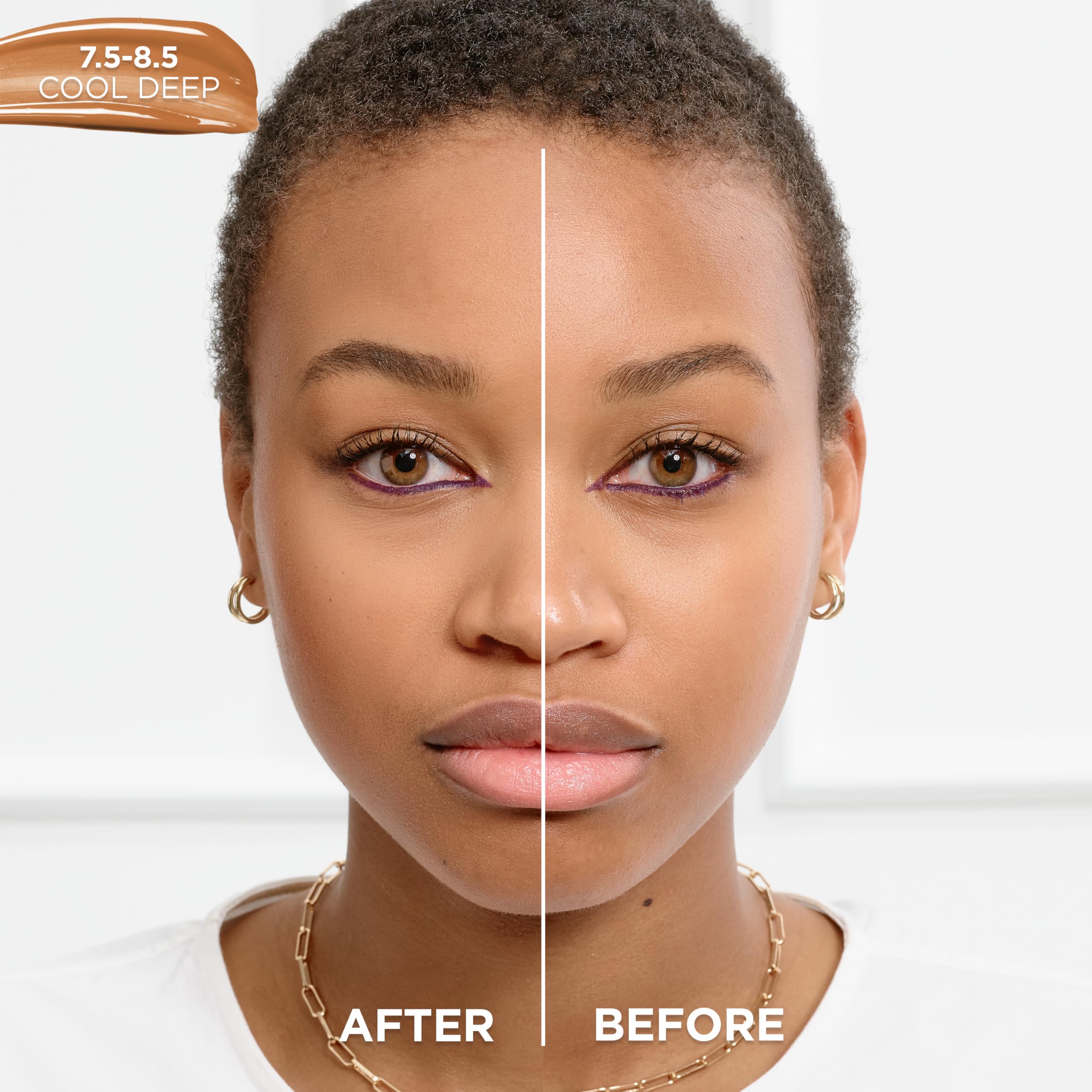 L'Oreal Paris True Match Nude Hyaluronic Serum Foundation – Cool Deep 7.5-8.5 (1% HA) | Hydrating Tint