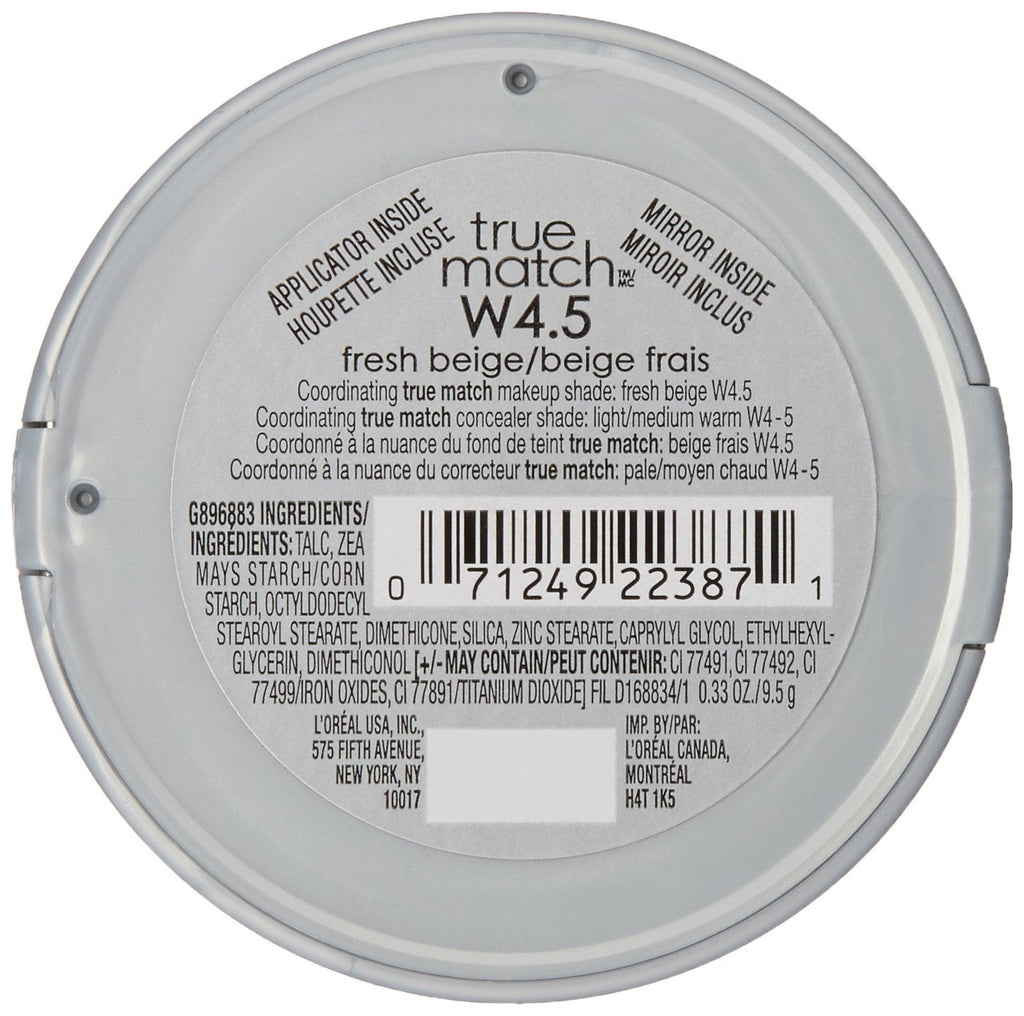 L'Oreal Paris True Match Powder – Fresh Beige, Natural Finish, Super-Blendable