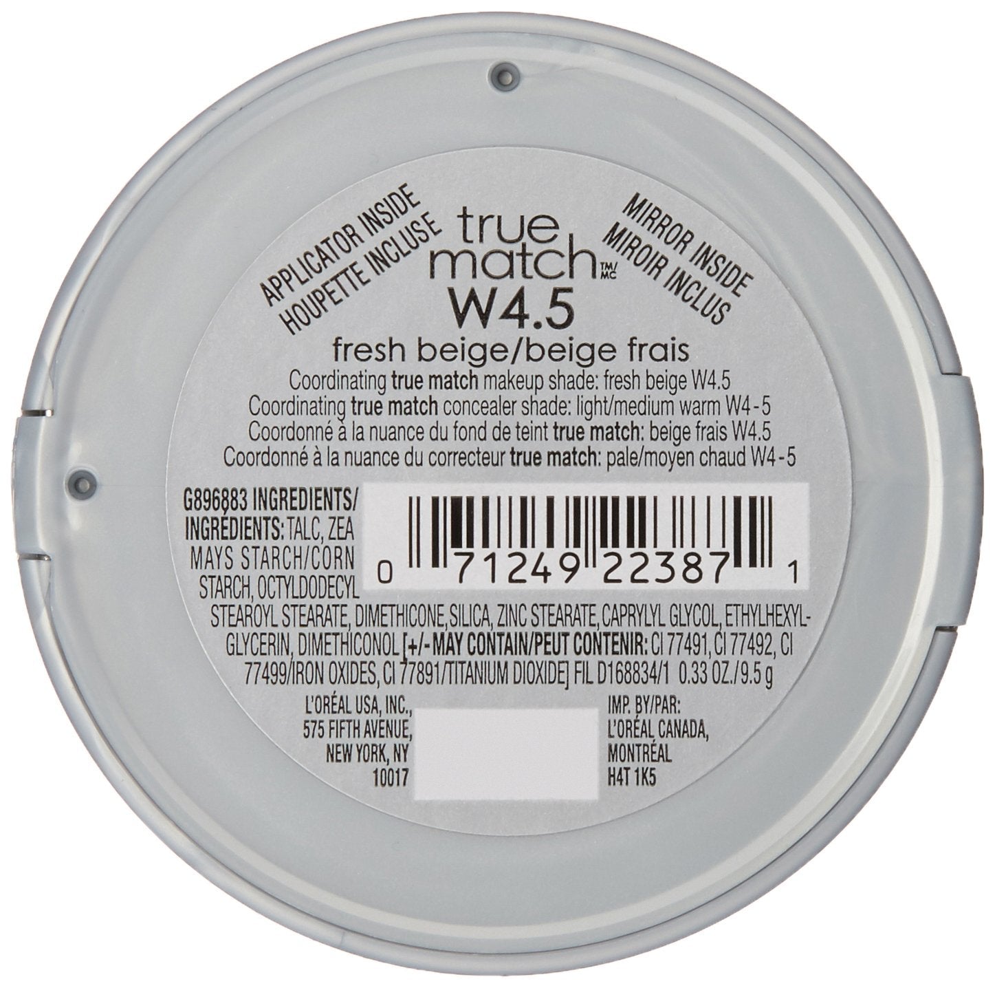 L'Oreal Paris True Match Powder – Fresh Beige, Natural Finish, Super-Blendable