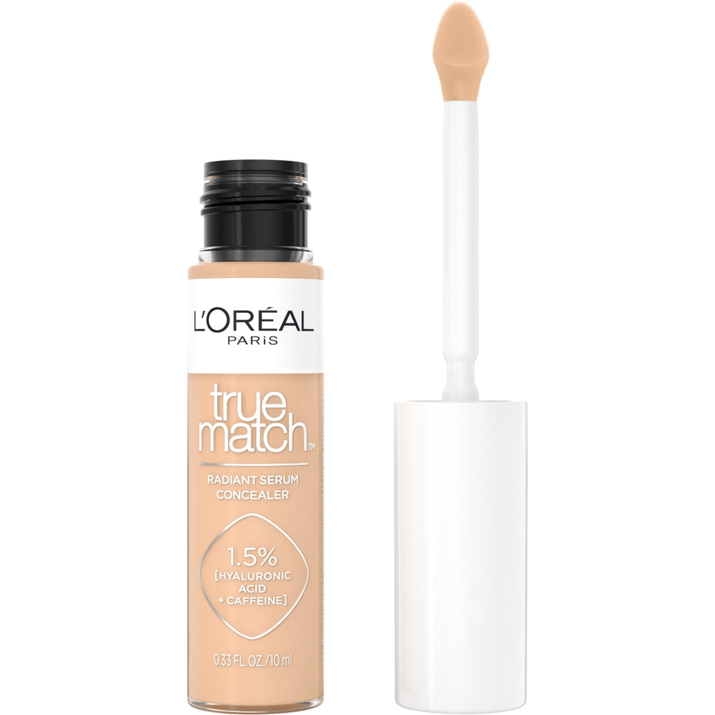 L'Oreal Paris True Match Radiant Serum Concealer – C4, 1.5% Hyaluronic Acid + Caffeine, 0.33 oz
