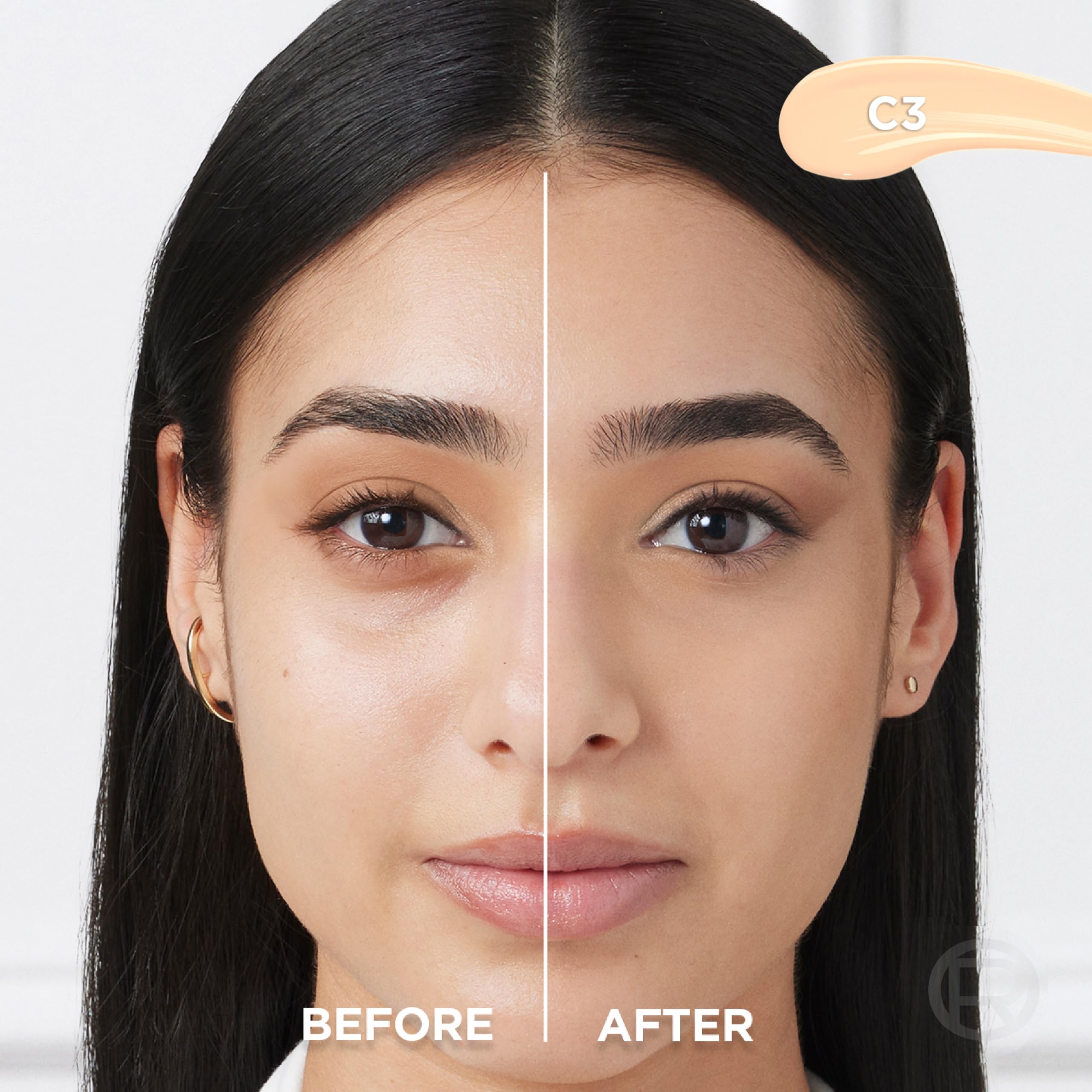 L'Oreal Paris True Match Radiant Serum Concealer – Hyaluronic Acid + Caffeine, C3, 0.33 oz