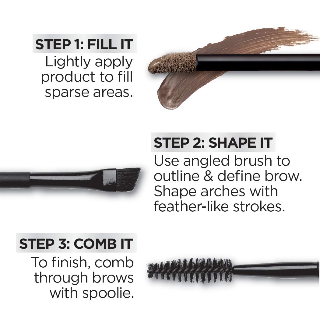 L'Oréal Paris Unbelieva-Brow Longwear Waterproof Tinted Brow Gel - Black, 0.15 fl oz