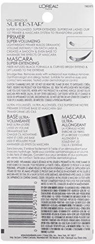 Voluminous Superstar Mascara, Waterproof by L’Oréal Paris – Blackest Black, 0.41 Fl Oz, 1 Count