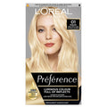 L'Oréal Préférence 01 Very Very Light Natural Blonde Permanent Hair Colour for Luminous, Fade-Defying Shine