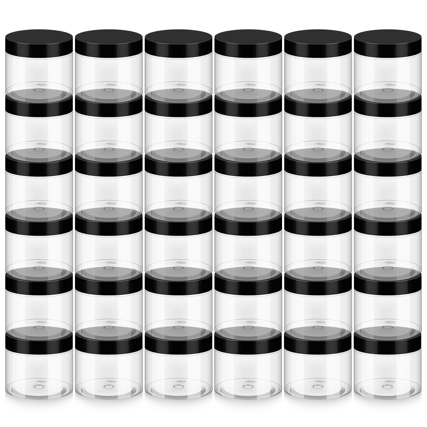 Loretoy 36-Pack 4oz Jars with Lids – BPA-Free, Reusable, Leak-Proof