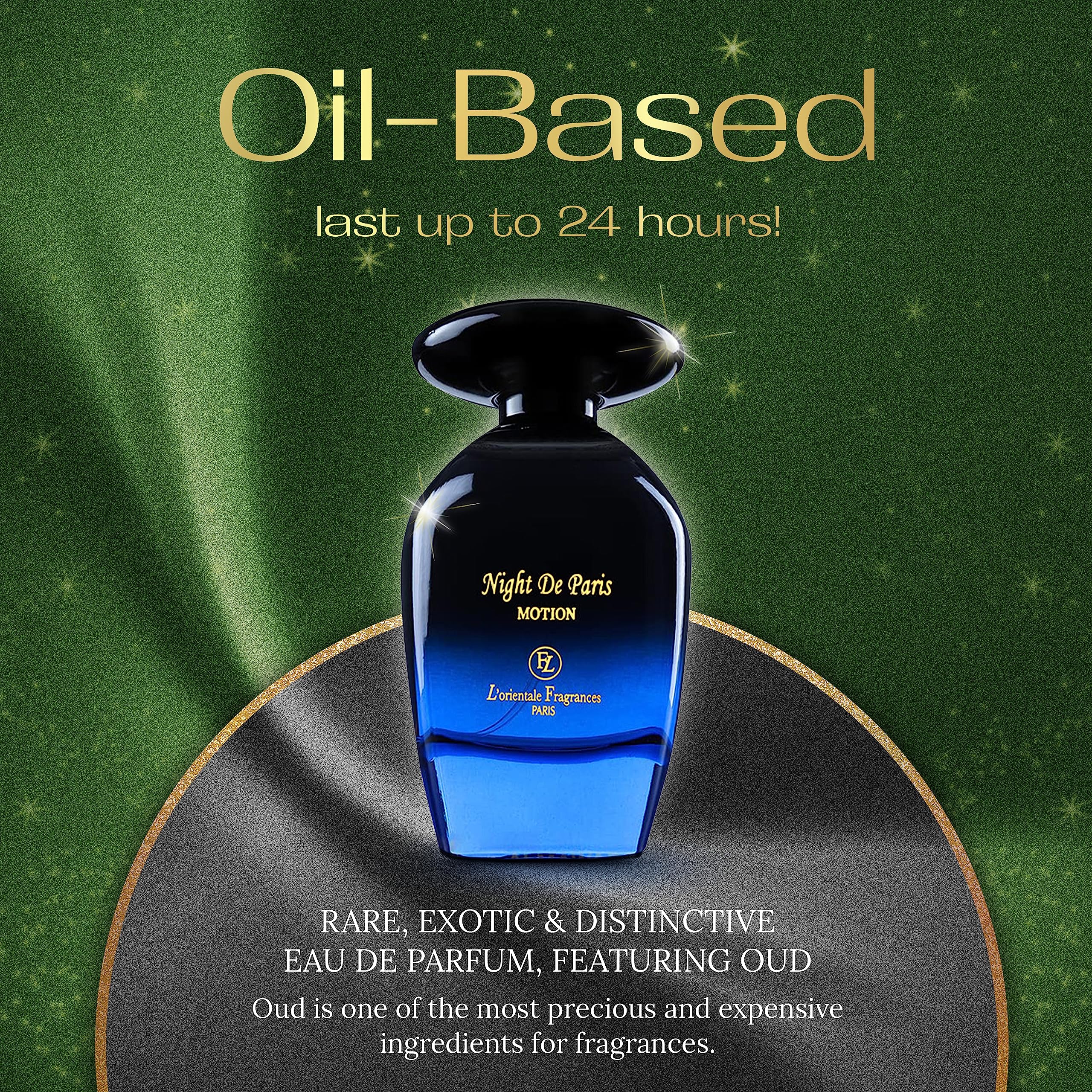 L'Orientale Fragrances Night De Paris in Motion 100ml – Oil-Based Amber Vanilla EDP