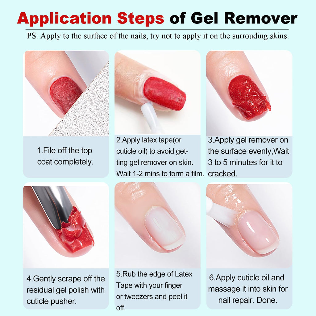 LOUINSTIC Gel Nail Polish Remover Kit — Quick, Acetone-Free Removal in 2–5 Minutes