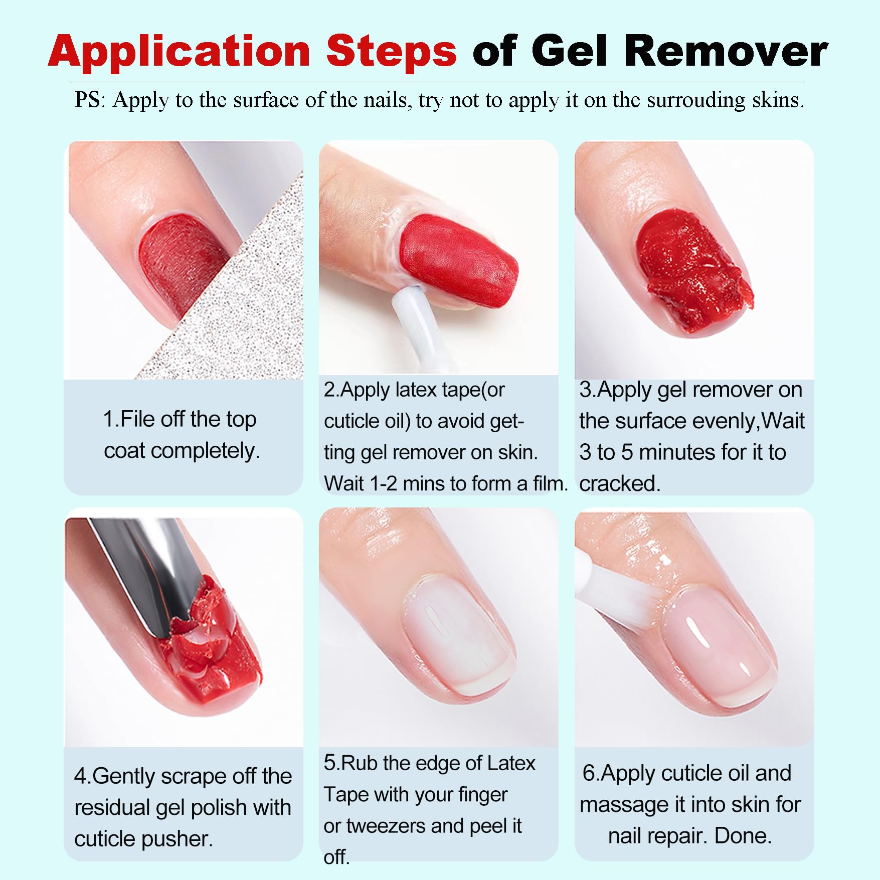 LOUINSTIC Gel Nail Polish Remover Kit — Quick, Acetone-Free Removal in 2–5 Minutes